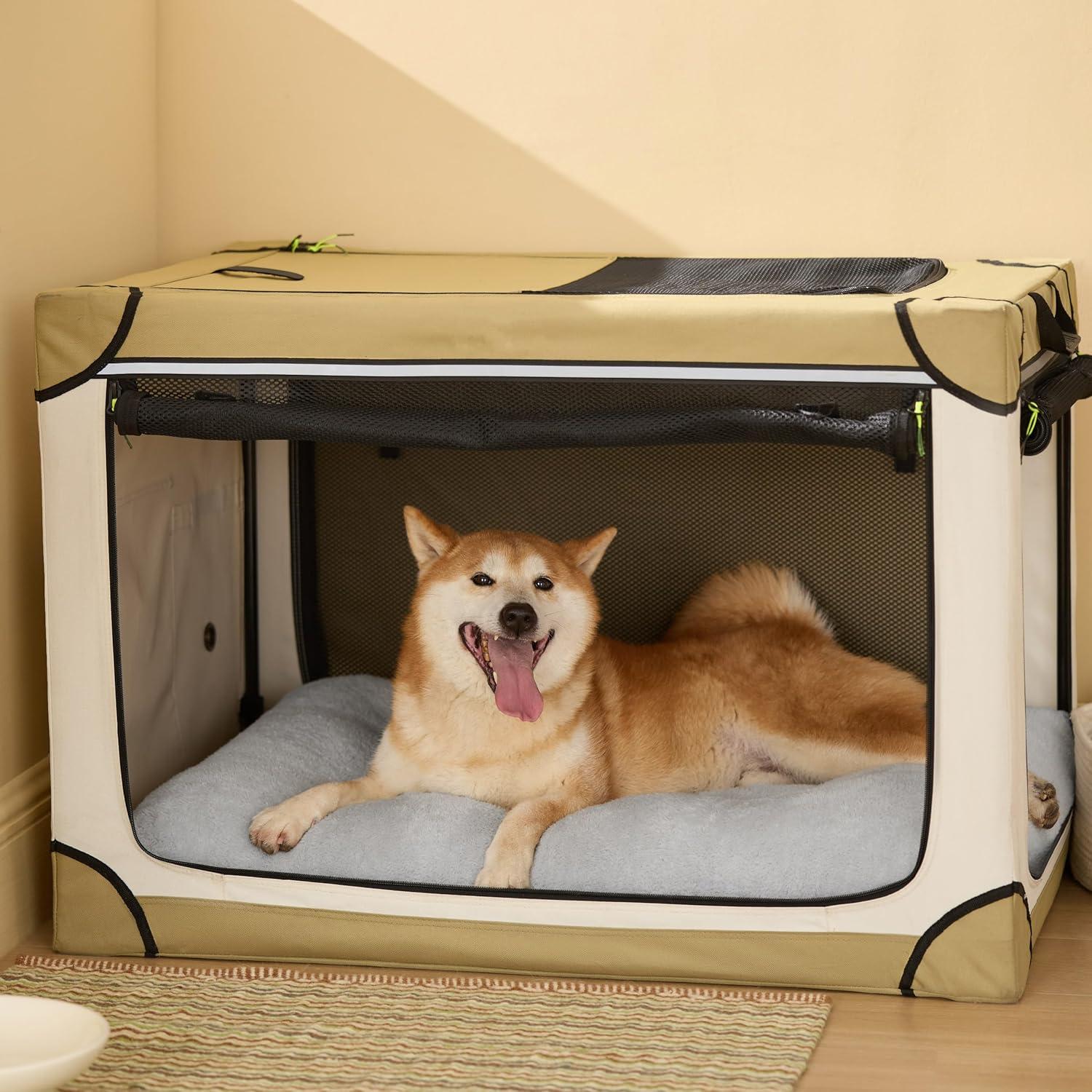 Cama para Perros Bedsure Grande Lavable 88.9x58.4cm Gris