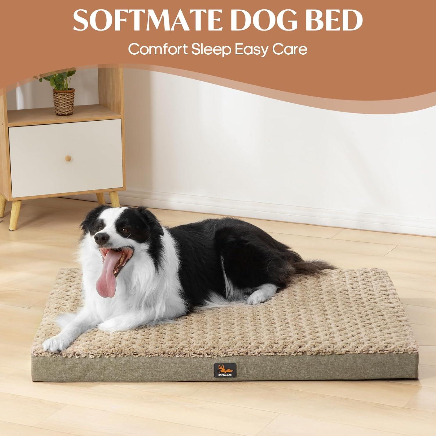 Cama para Perros Mediana SOFTMATE con Espuma Ortopédica 76x51cm