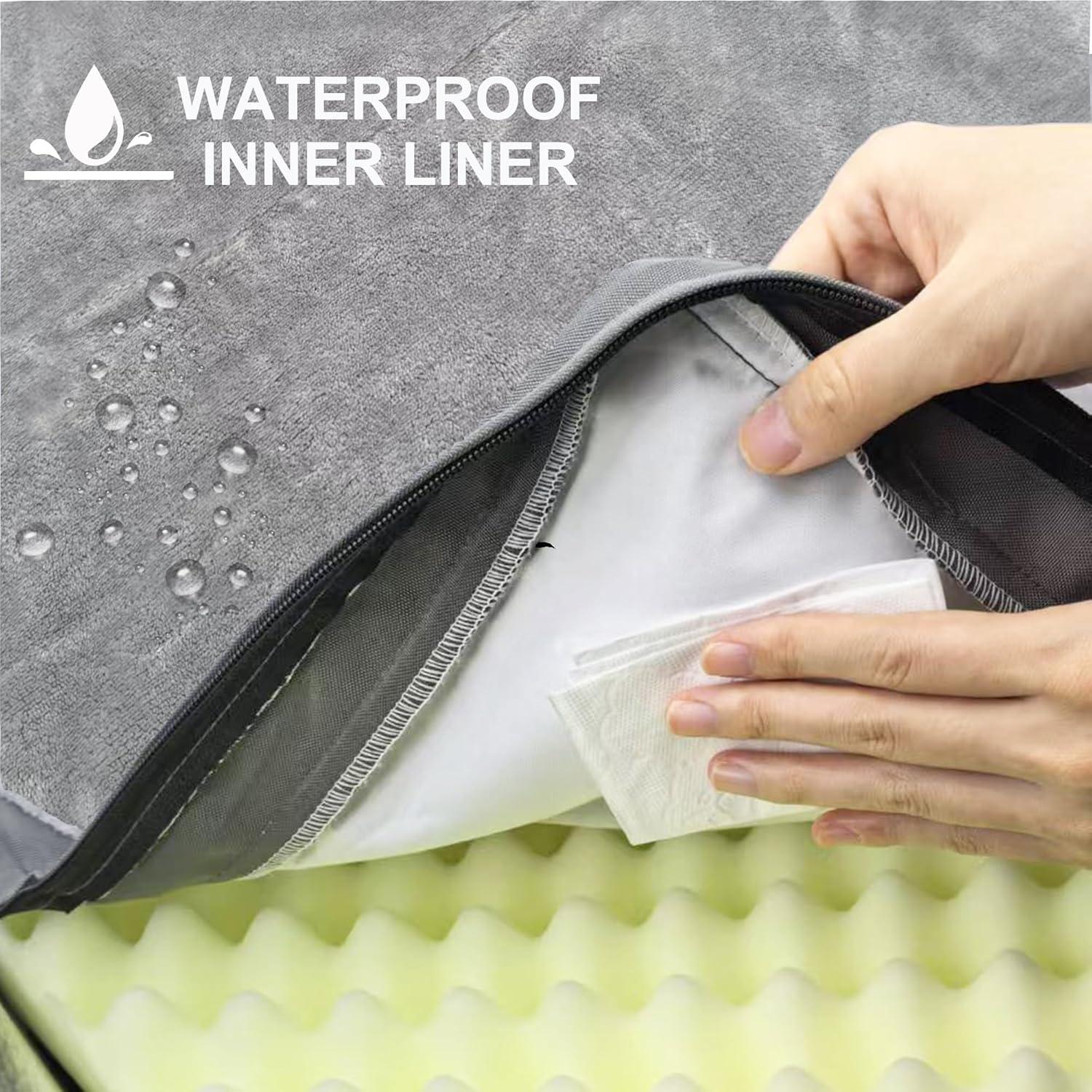 Cama ortopédica para perros grandes Vomiliku 91x68cm gris