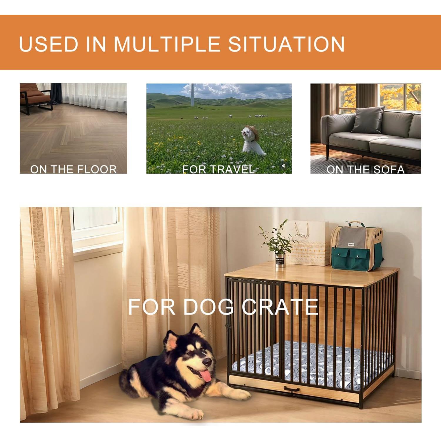 Cama para Perro VANKEAN XXL Impermeable Reversible Gris