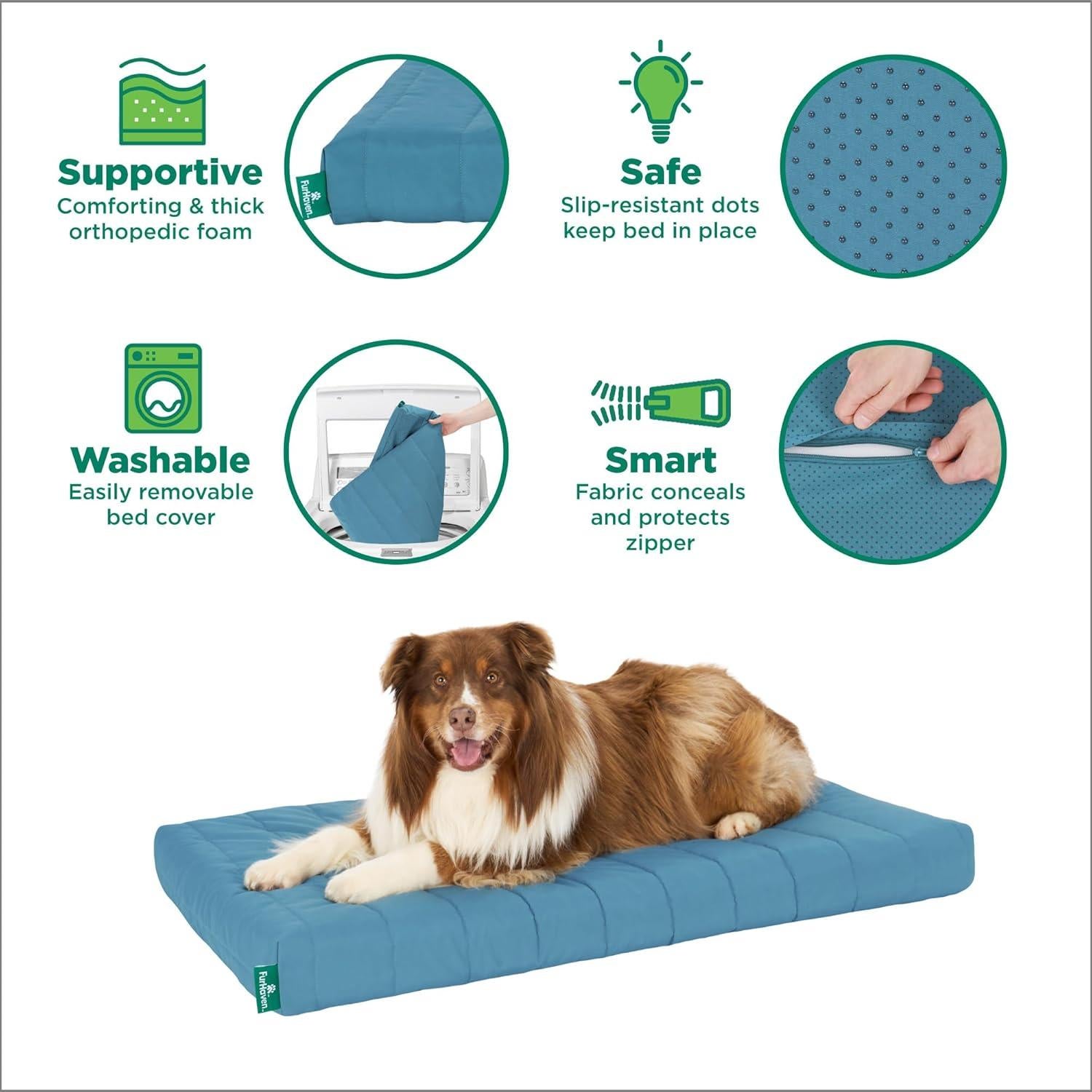 Cama ortopédica para perros FurHaven - Mediana, Laguna