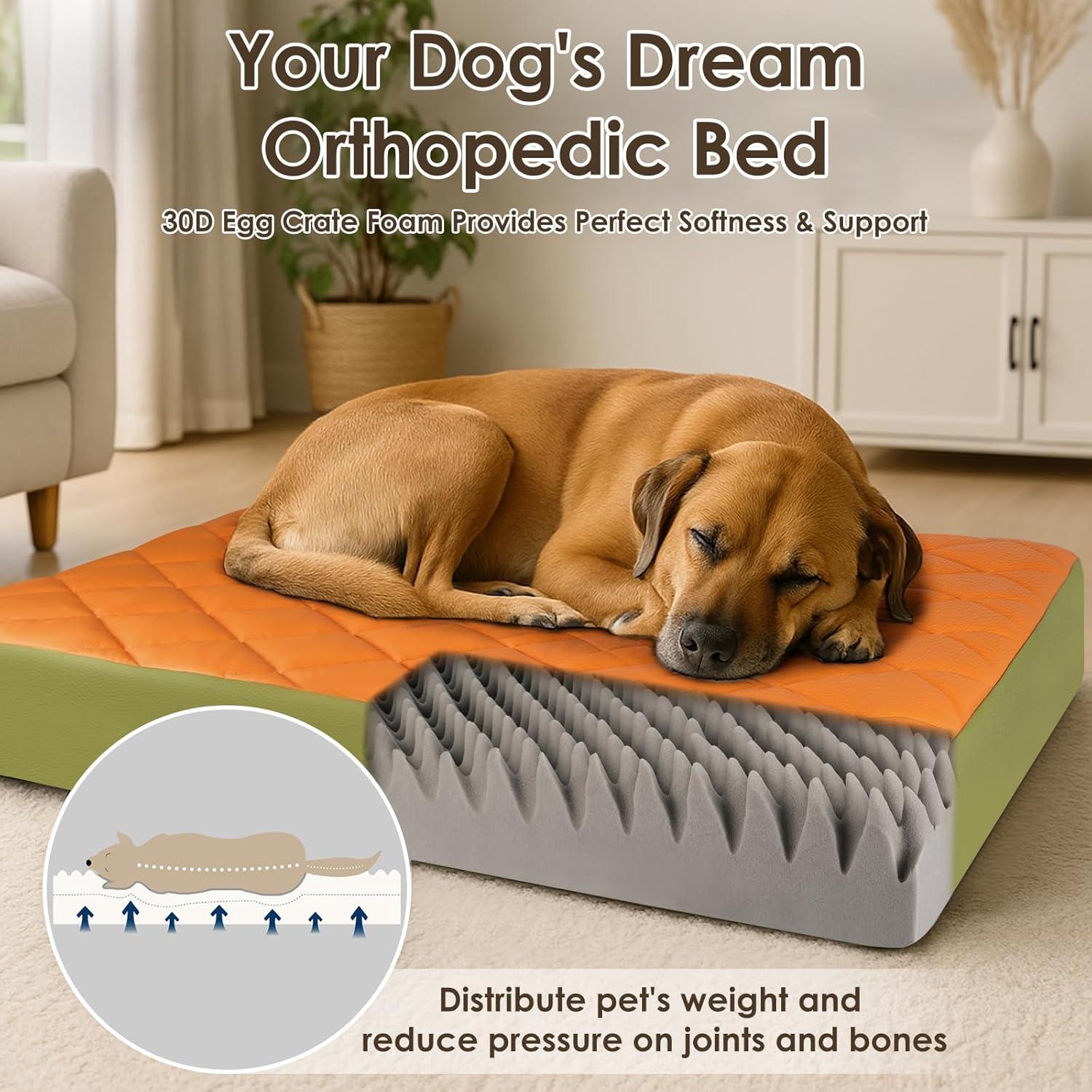 Cama Ortopédica Grande para Perros Paw Libero 90x60cm Impermeable