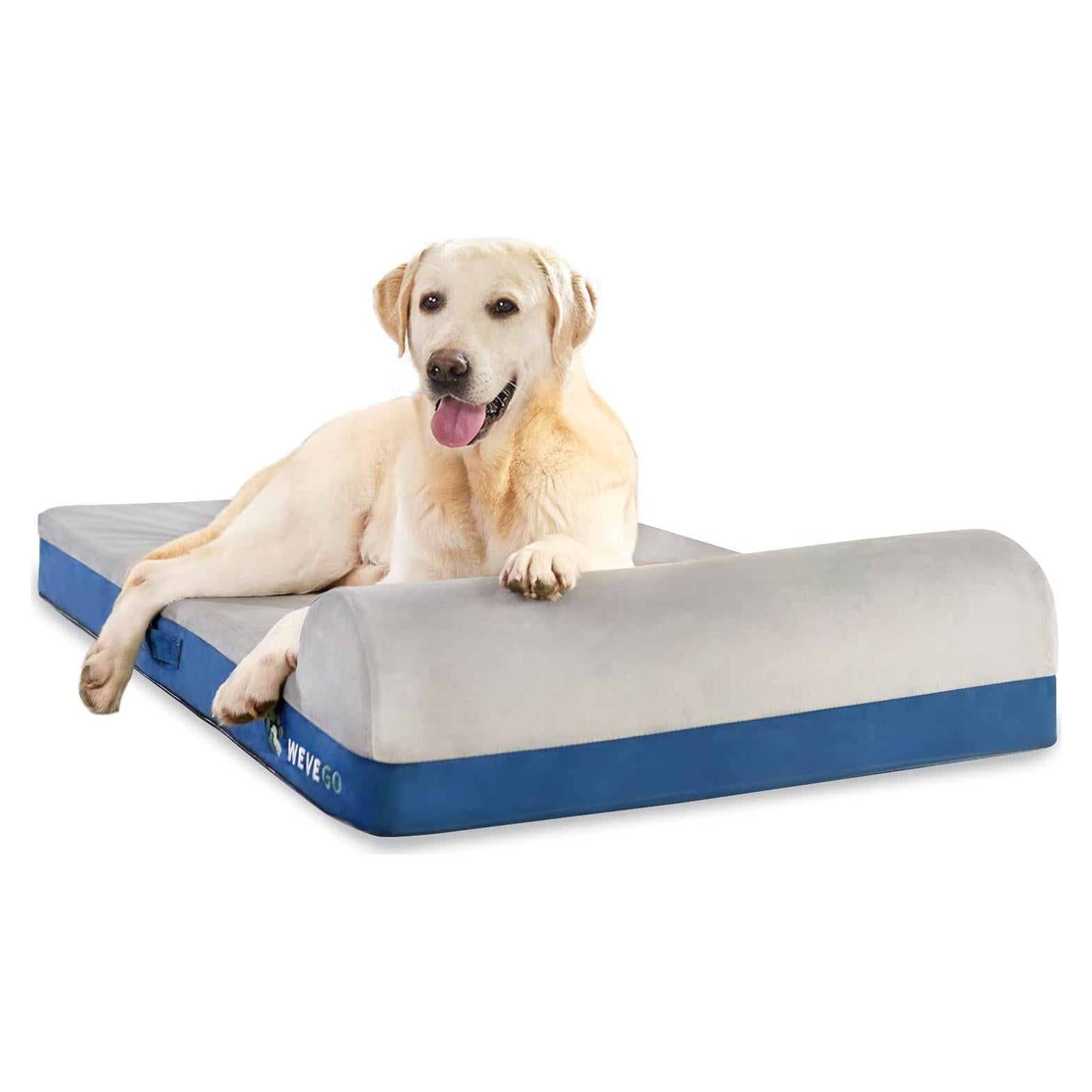 Cama Ortopédica para Perros WEVEGO Grande con Almohada de Gel