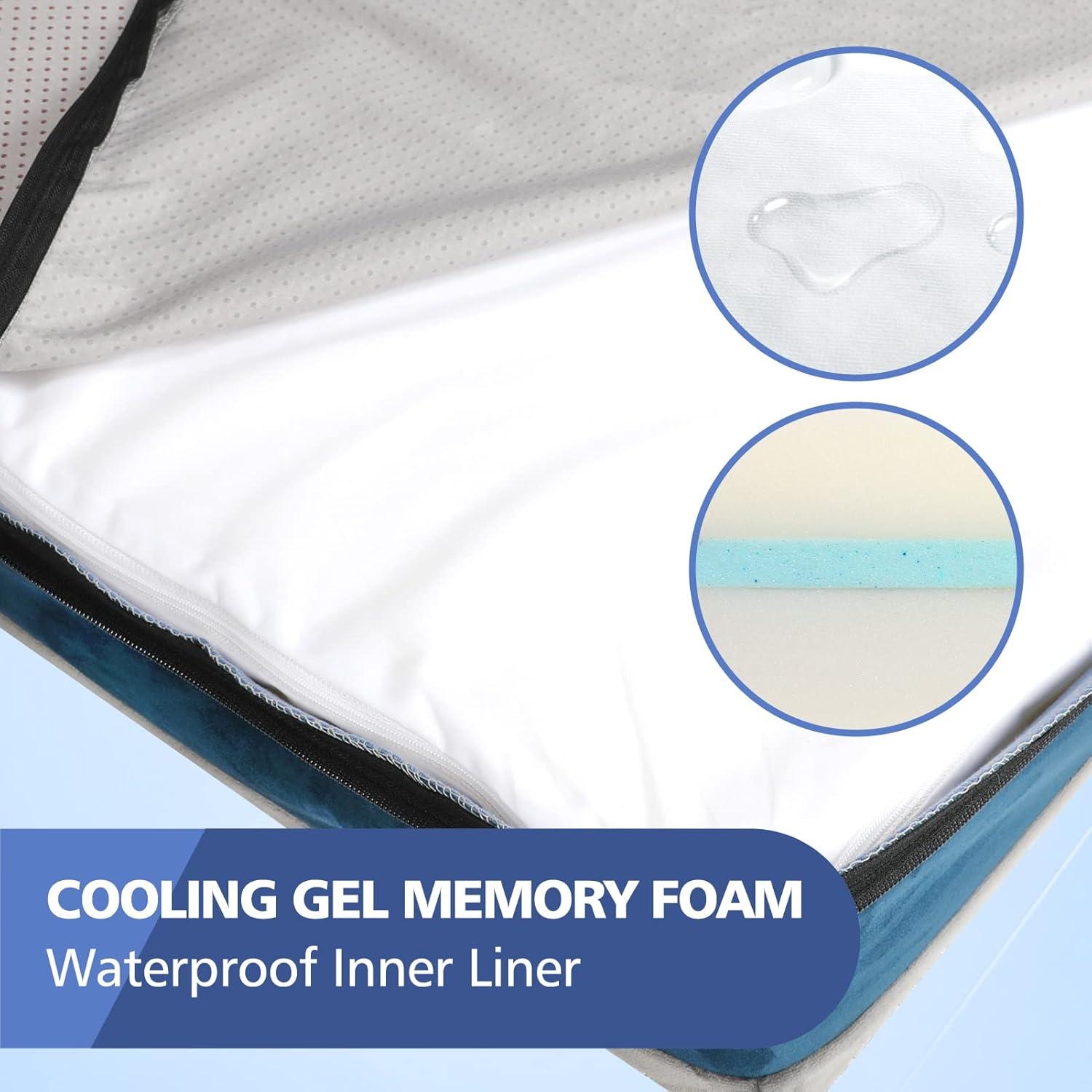 Cama Ortopédica para Perros WEVEGO Grande con Almohada de Gel