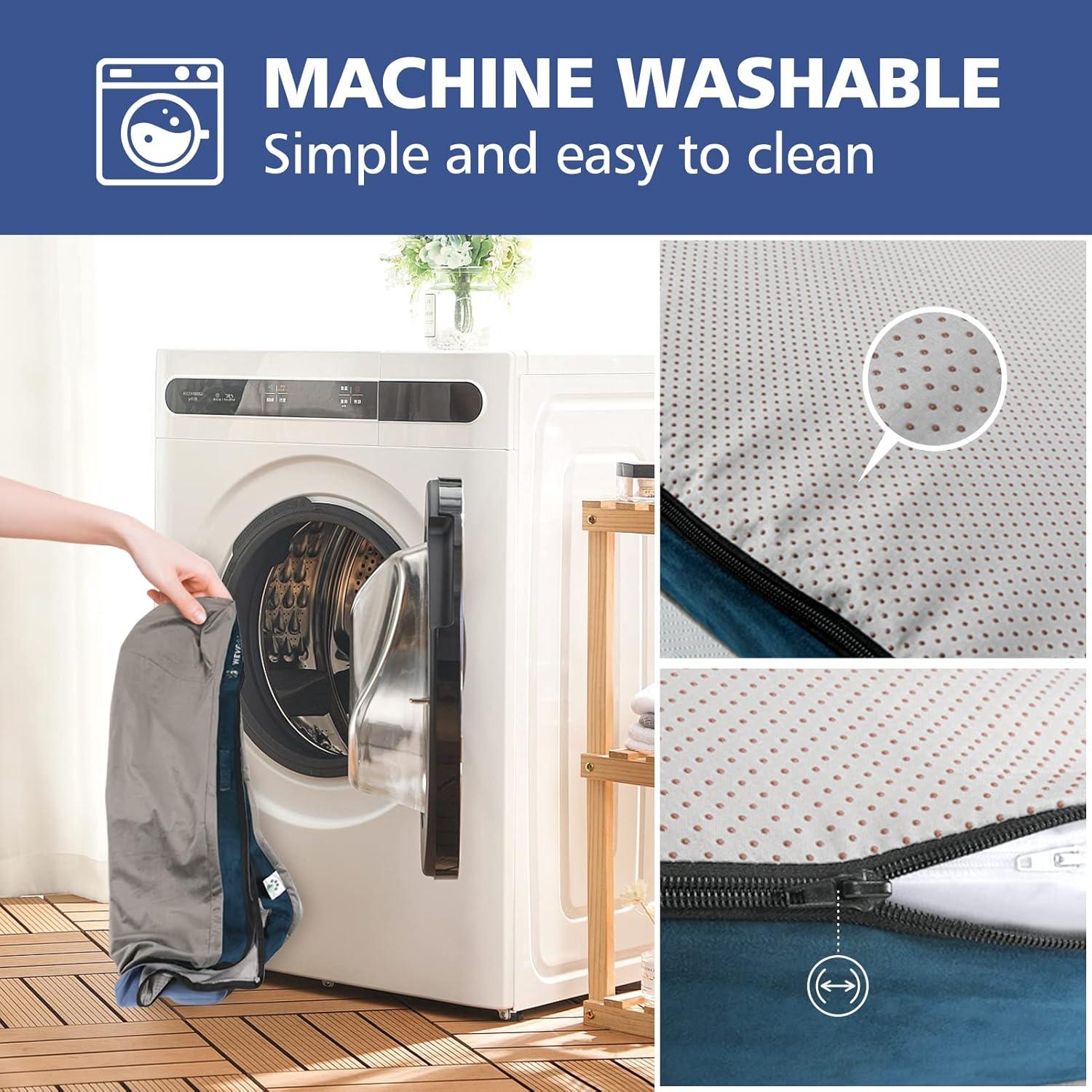 Cama Ortopédica para Perros WEVEGO Grande con Almohada de Gel