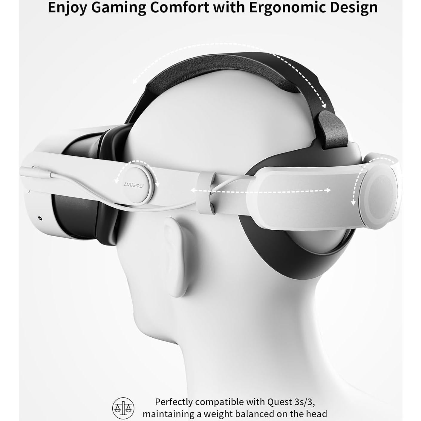 Correa para cabeza con batería ANNAPRO 6500mAh para Meta Quest 3