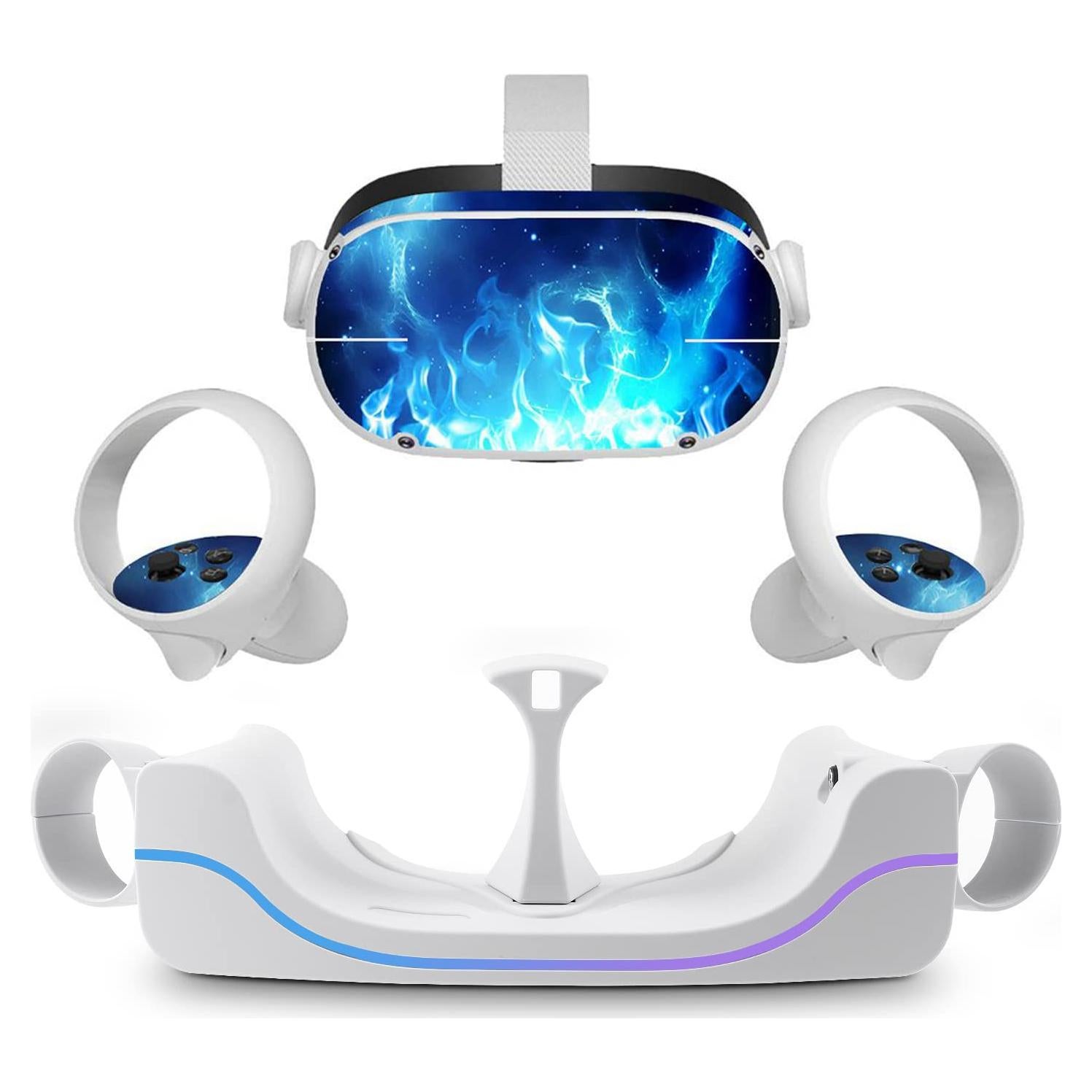 Base de Carga VeeR para Quest 2 - Soporte Magnético USB-C Blanco