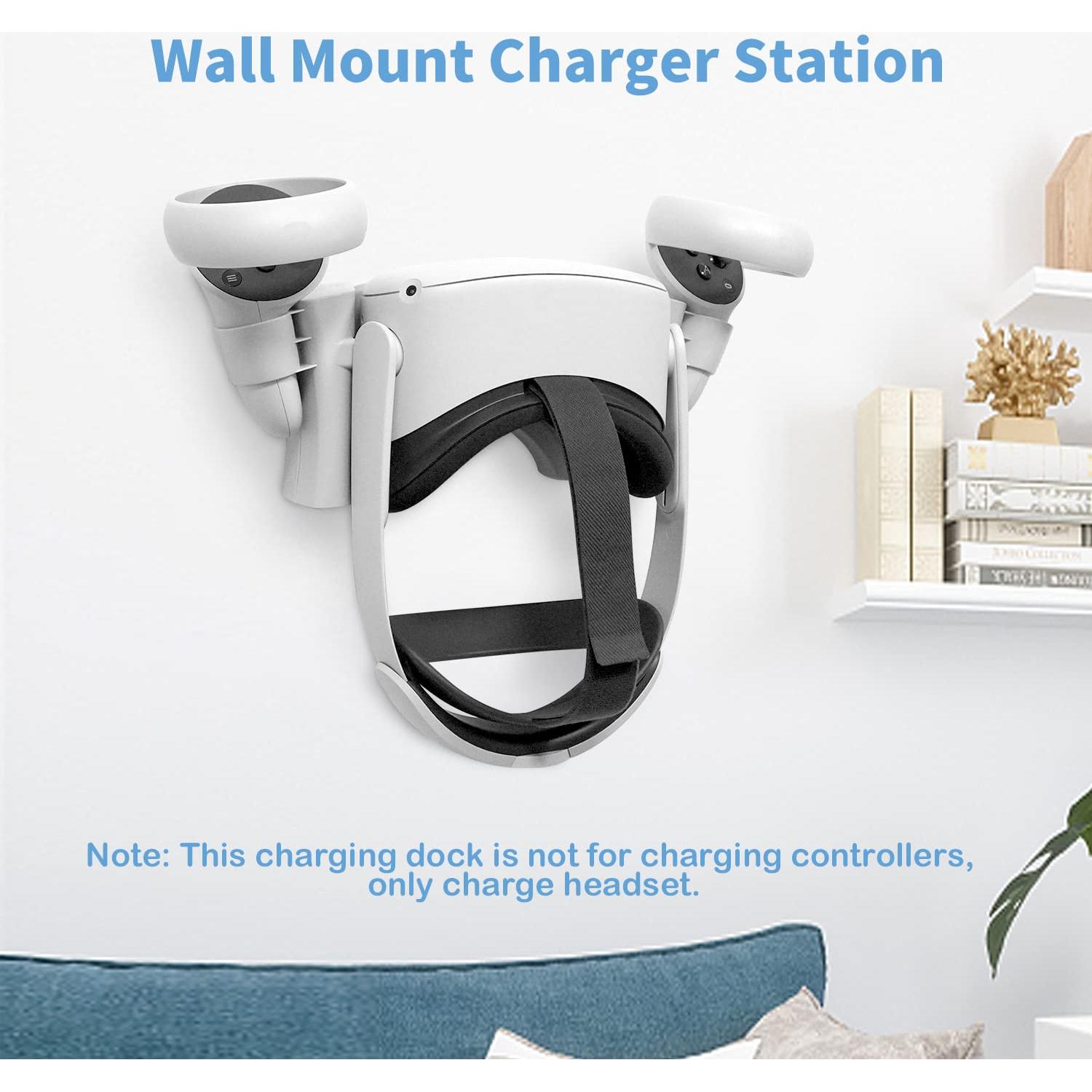 Base de Carga VeeR para Quest 2 - Soporte Magnético USB-C Blanco