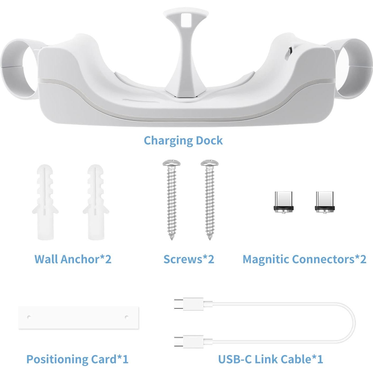 Base de Carga VeeR para Quest 2 - Soporte Magnético USB-C Blanco