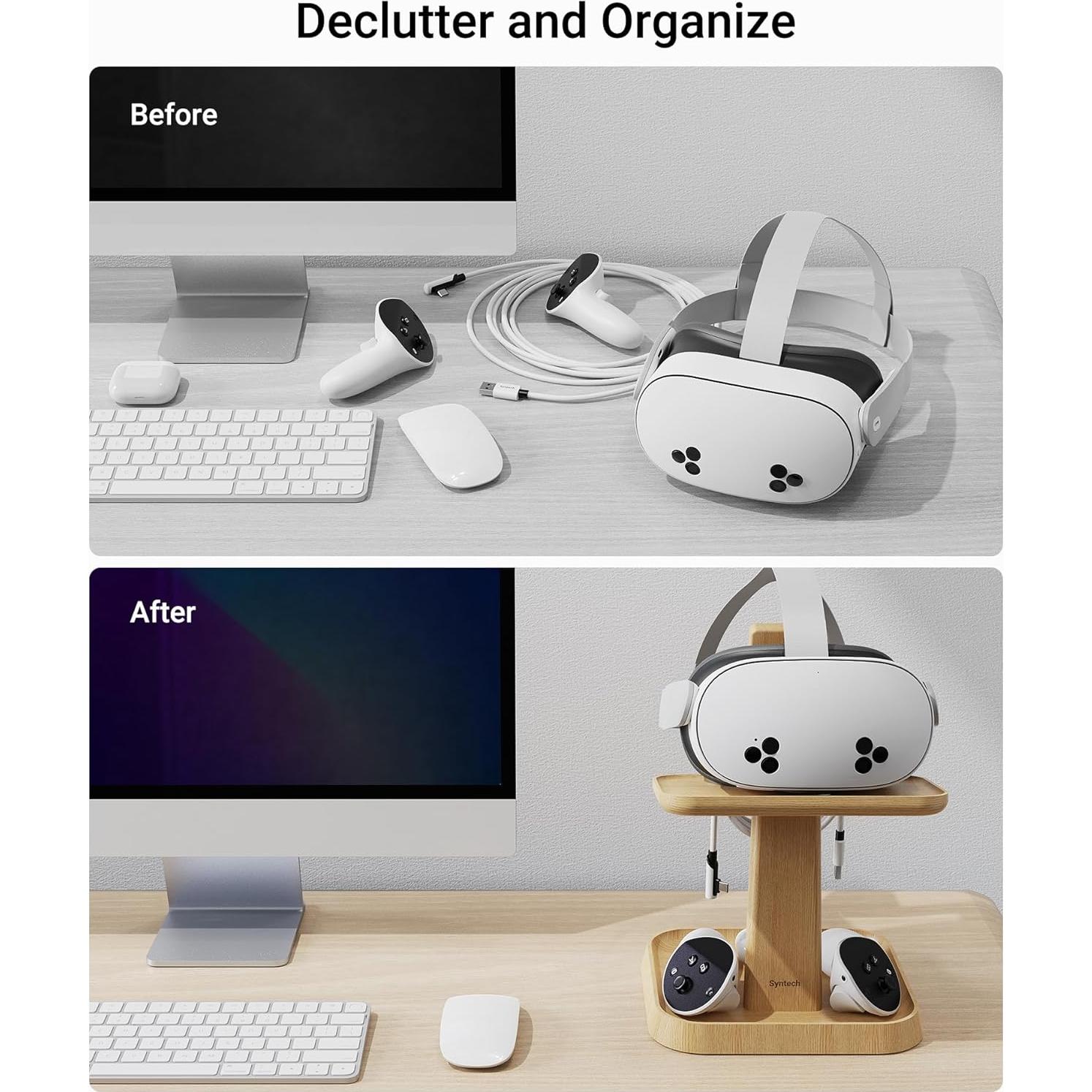 Soporte VR de Madera Syntech para Meta Quest 3/2 y Pico 4