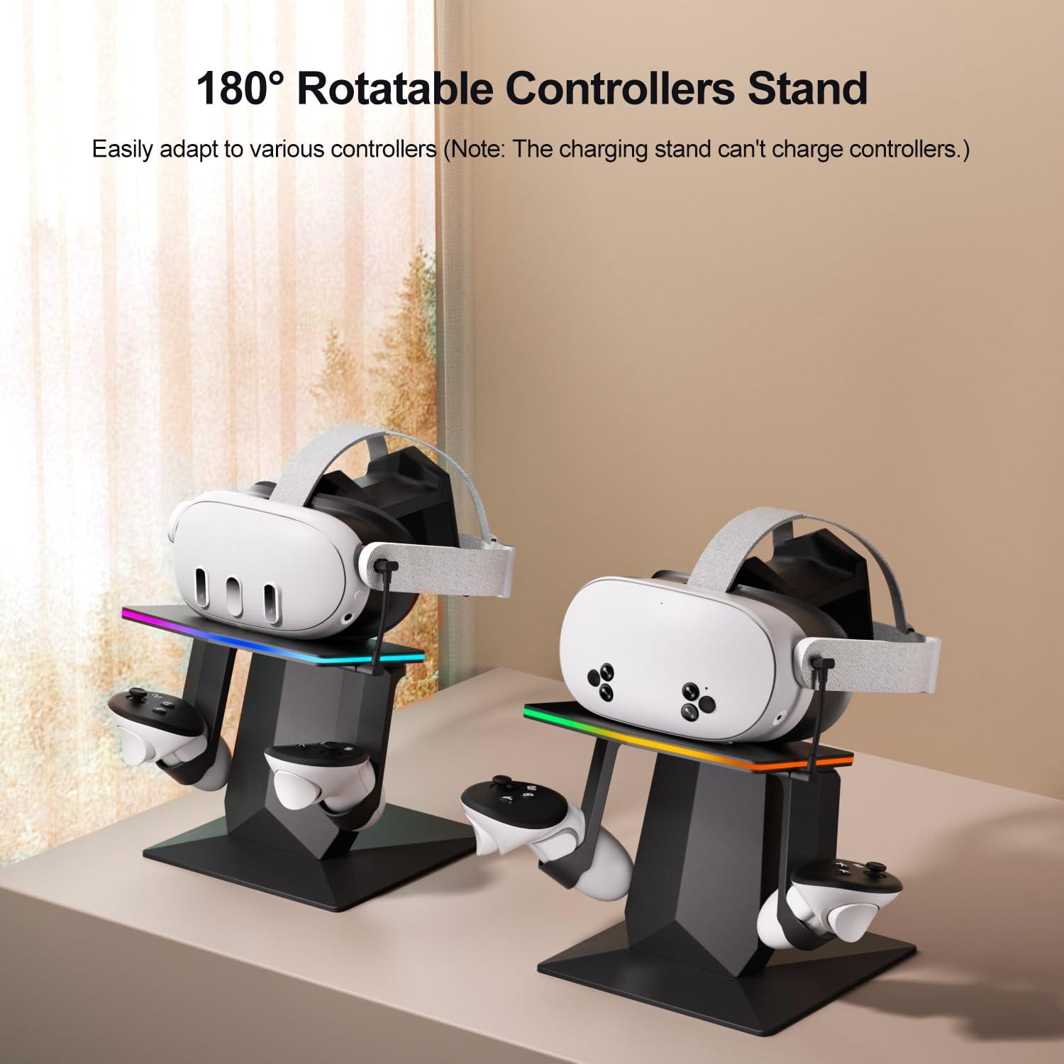 Base de Carga Rápida ODGG para Meta Quest 2/3/3S con RGB