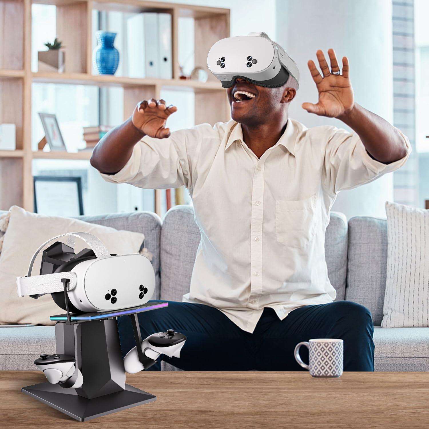 Base de Carga Rápida ODGG para Meta Quest 2/3/3S con RGB