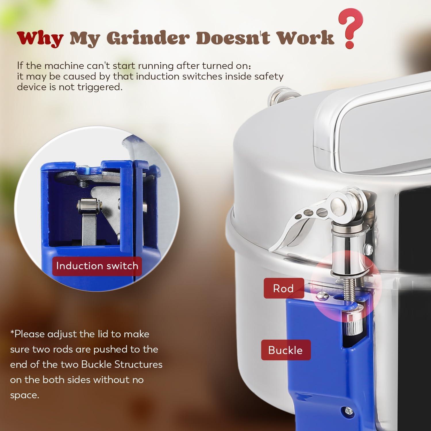 Molinillo de Granos Moongiantgo 1500g 3000W Acero Inoxidable