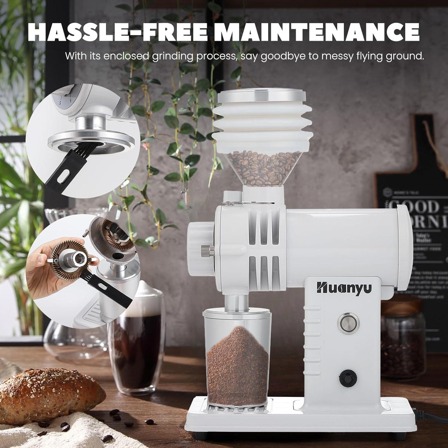 Molino de Café Eléctrico Huanyu BP con Muela de Titanio 226g