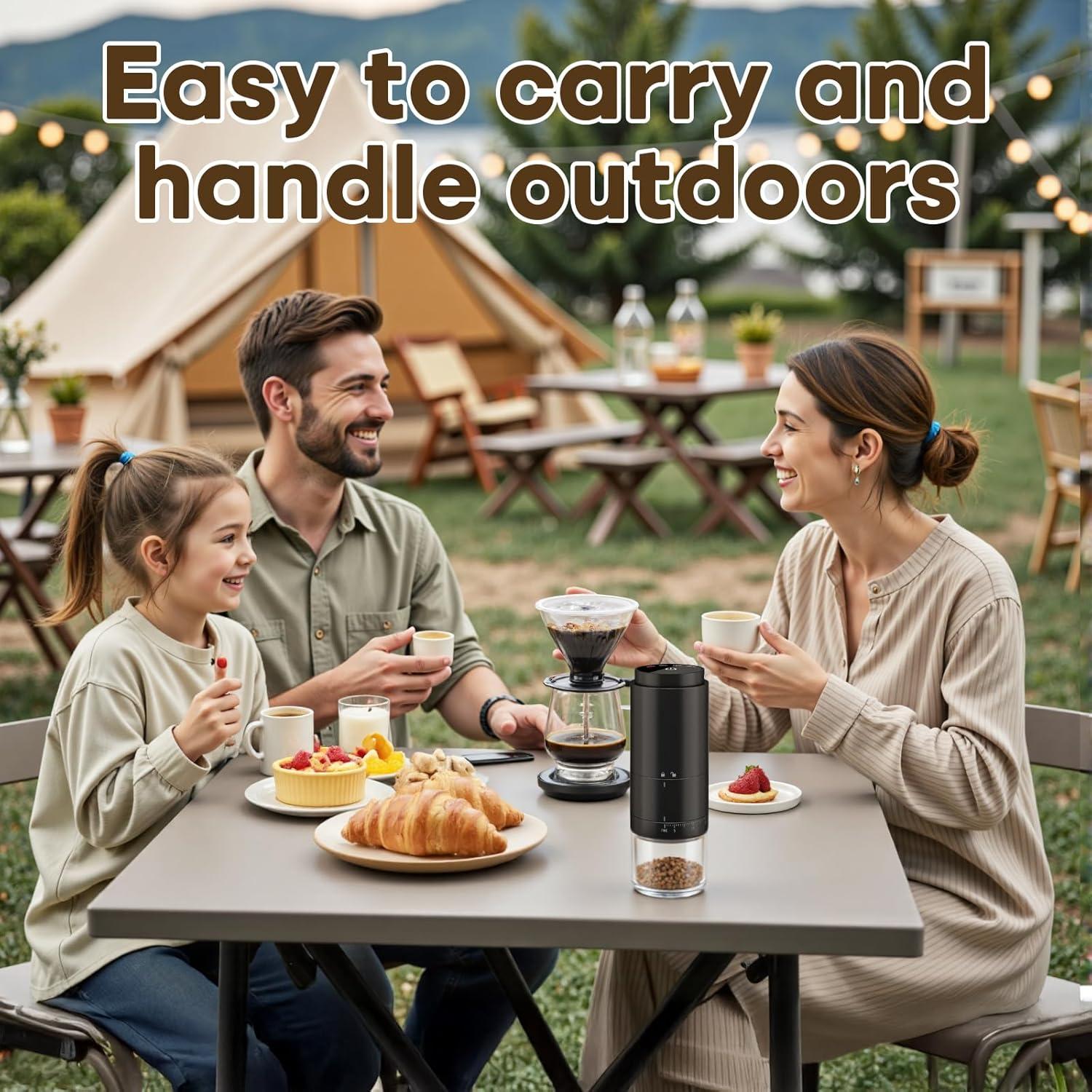 Molino de café eléctrico portátil OUUTIIOL 25g 38 configuraciones