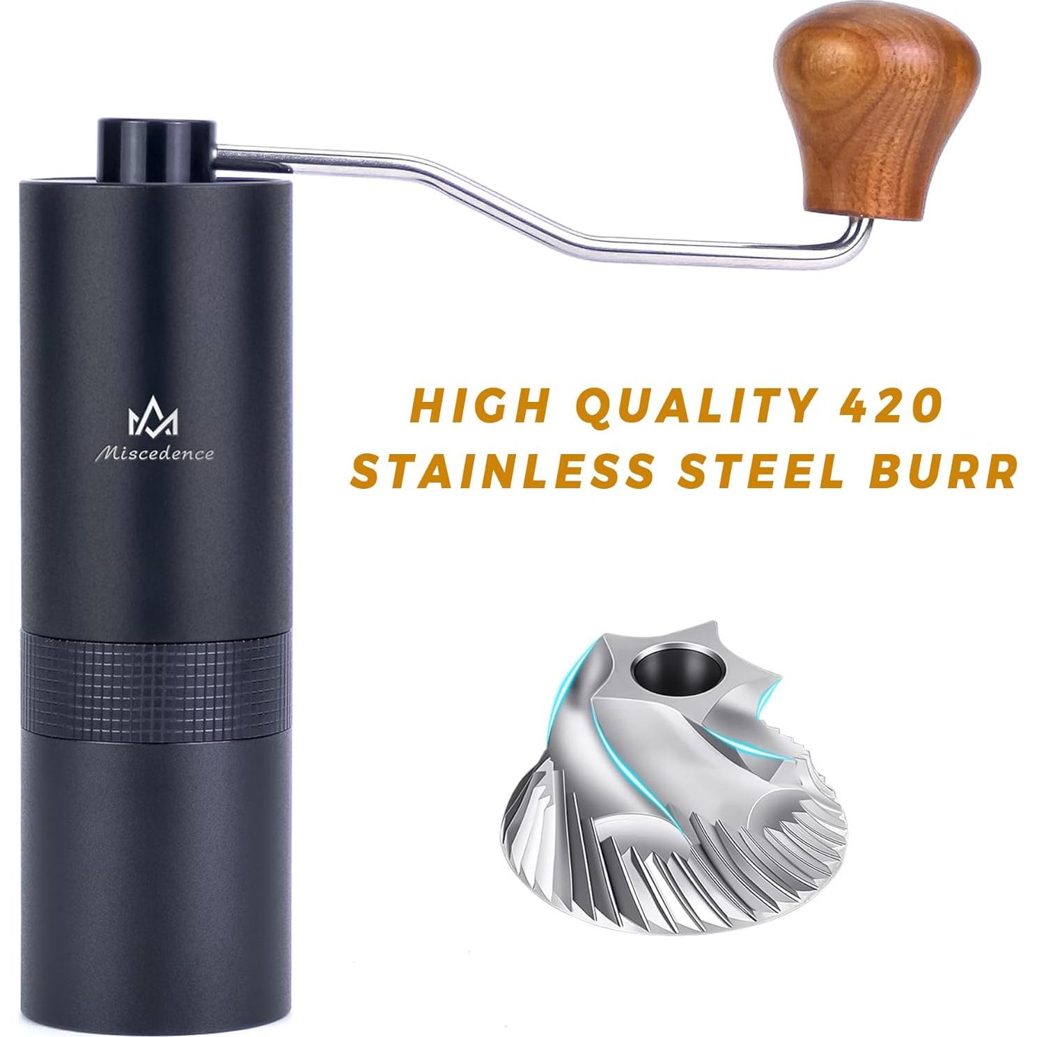 Molino de Café Manual Miscedence M-KCG Acero Inoxidable 0.71kg