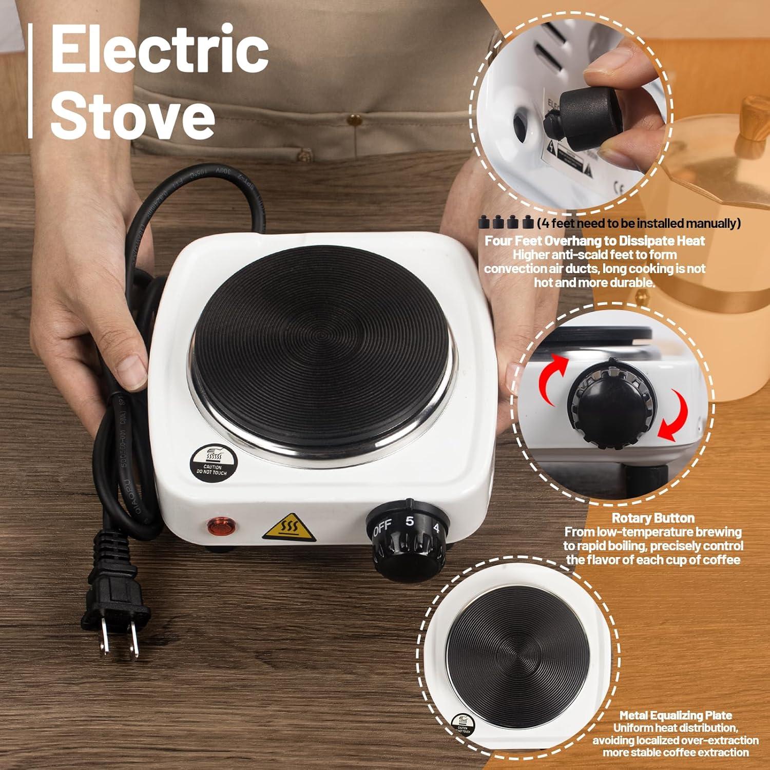 Juego de Moka Pot 7 en 1 Vaolvpant 150ml Portátil