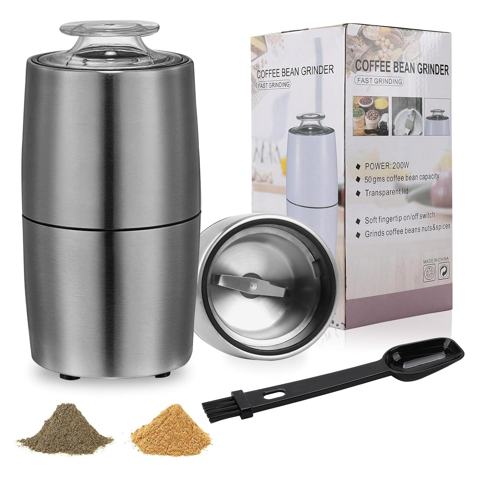 Molino eléctrico de especias y café Perfekitsup 200W acero inoxidable