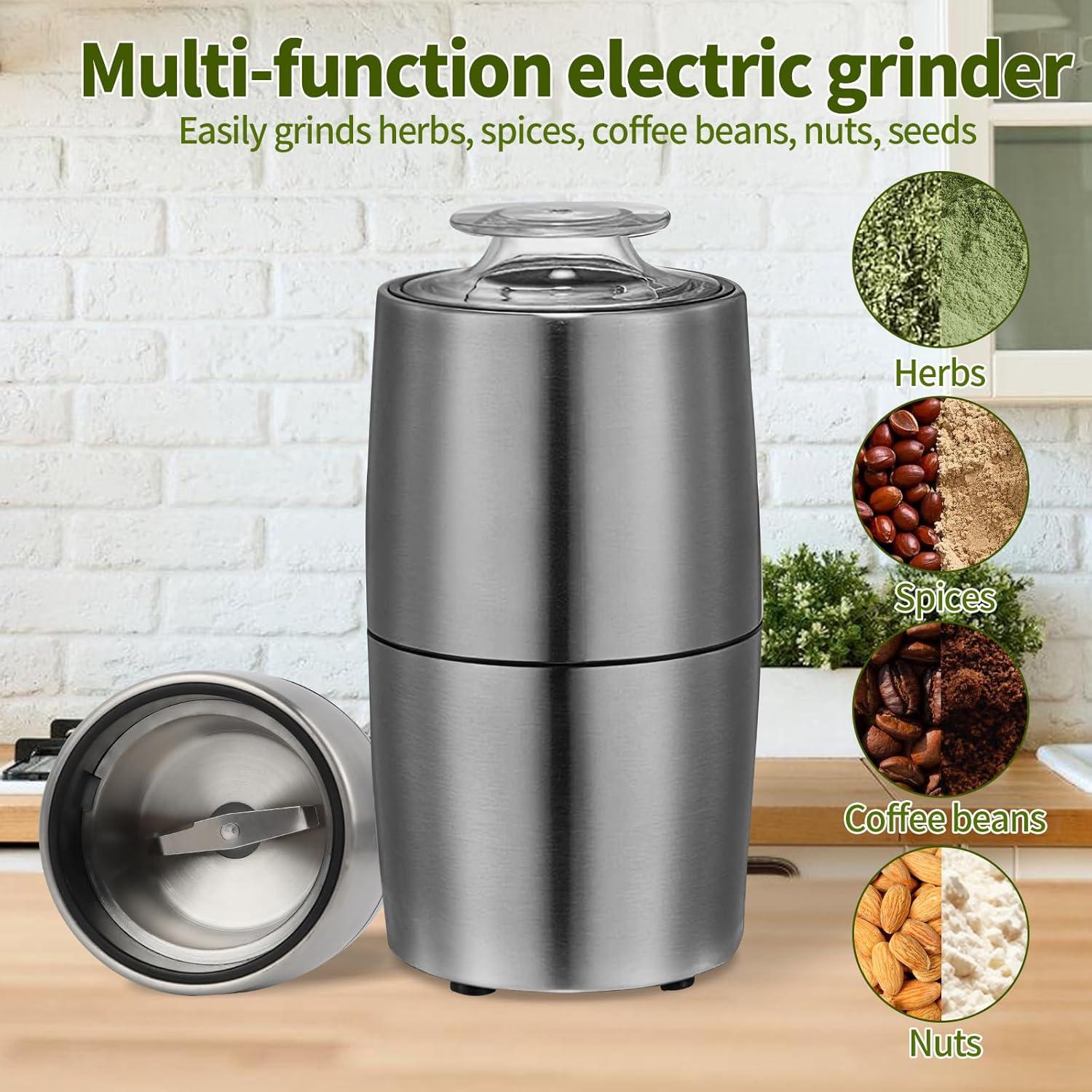 Molino eléctrico de especias y café Perfekitsup 200W acero inoxidable