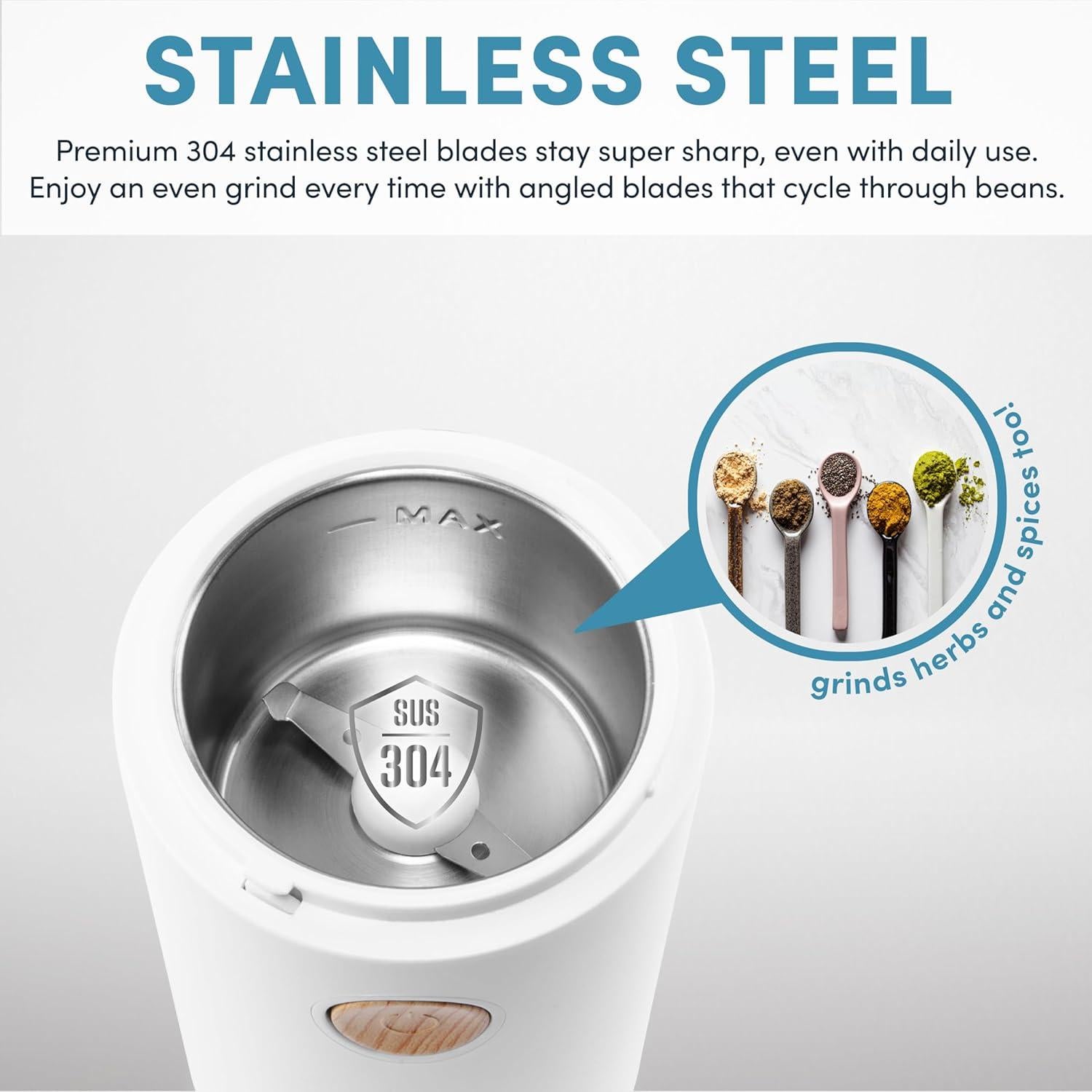 Molinillo de Café Eléctrico Aroma ACG-107 40g Acero Inoxidable