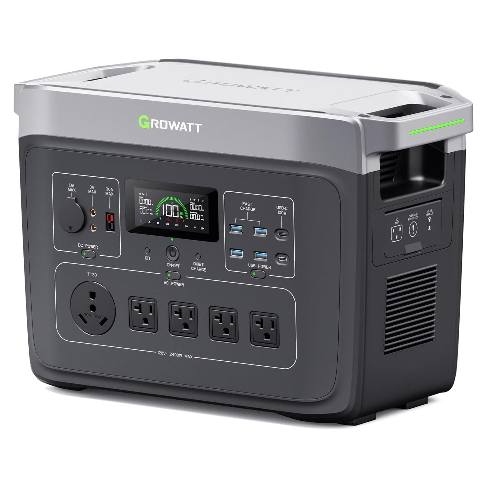 Generador Solar Portátil GROWATT INFINITY 2000 PRO 2400W