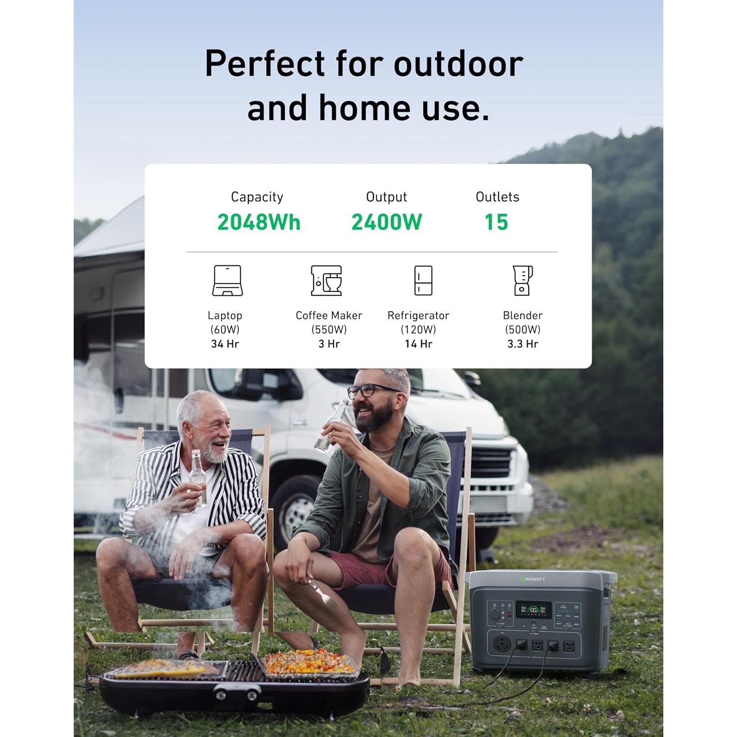 Generador Solar Portátil GROWATT INFINITY 2000 PRO 2400W