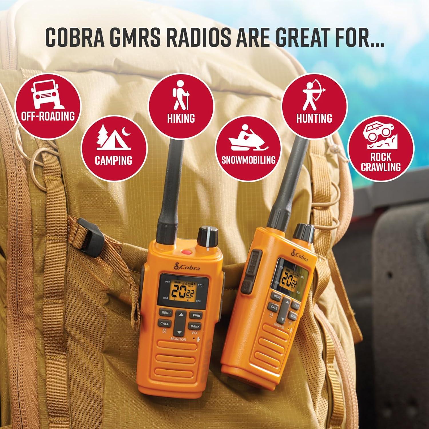 Walkie Talkies Cobra TrailBlazer 250 - 2 Unidades, 2.5W, NOAA