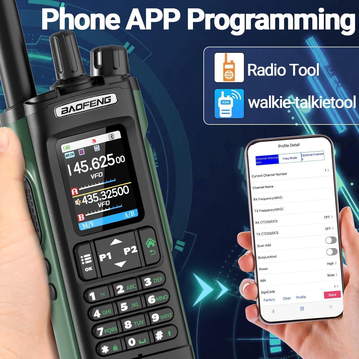 Walkie Talkies BAOFENG UV-32 10W con GPS y Carga USB-C