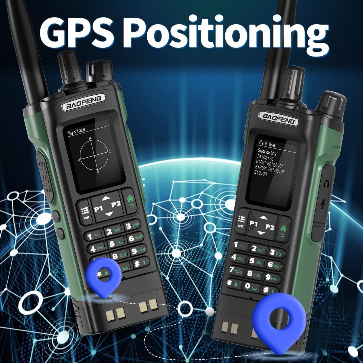 Walkie Talkies BAOFENG UV-32 10W con GPS y Carga USB-C