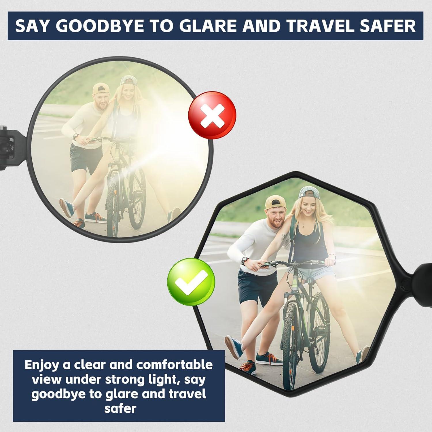 Espejo Retrovisor de Bicicleta SHEJISI MR202B-1 Ajustable 360°