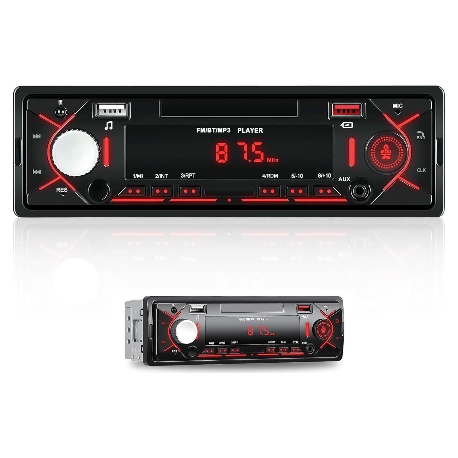 Estéreo de Coche Bluetooth CAMECHO 1 Din FM USB MP3