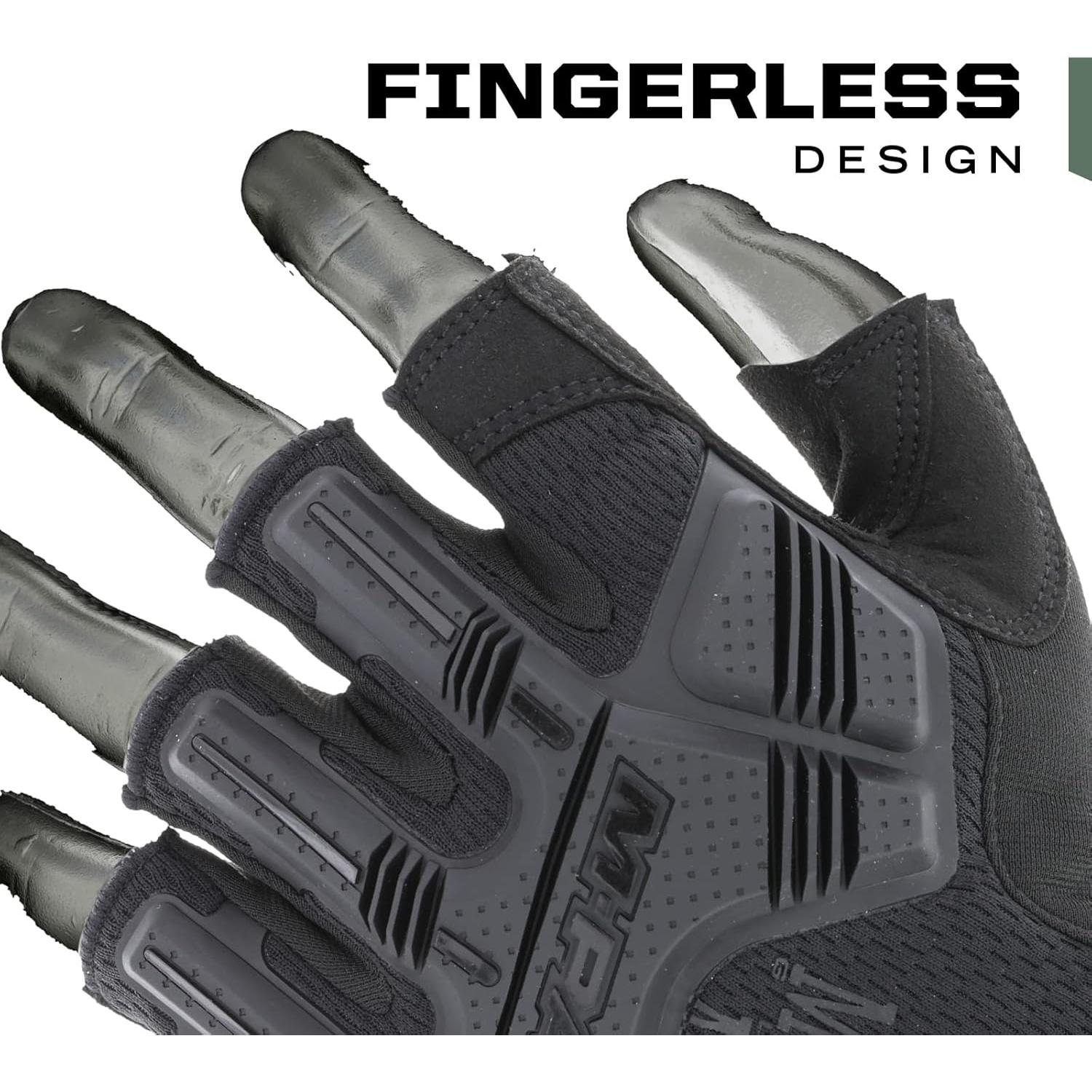 Guantes Tácticos Mechanix Wear M-Pact Sin Dedos Mediano