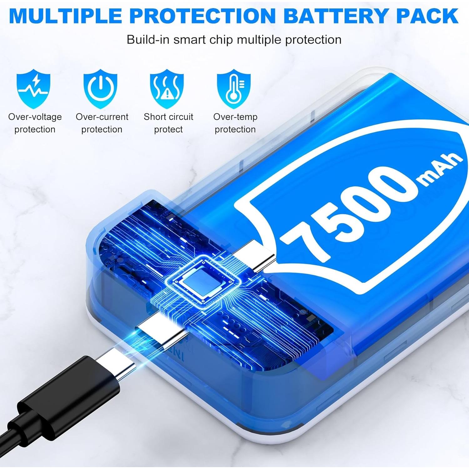 Batería recargable 7500mAh para soporte Kawaye Meta Quest