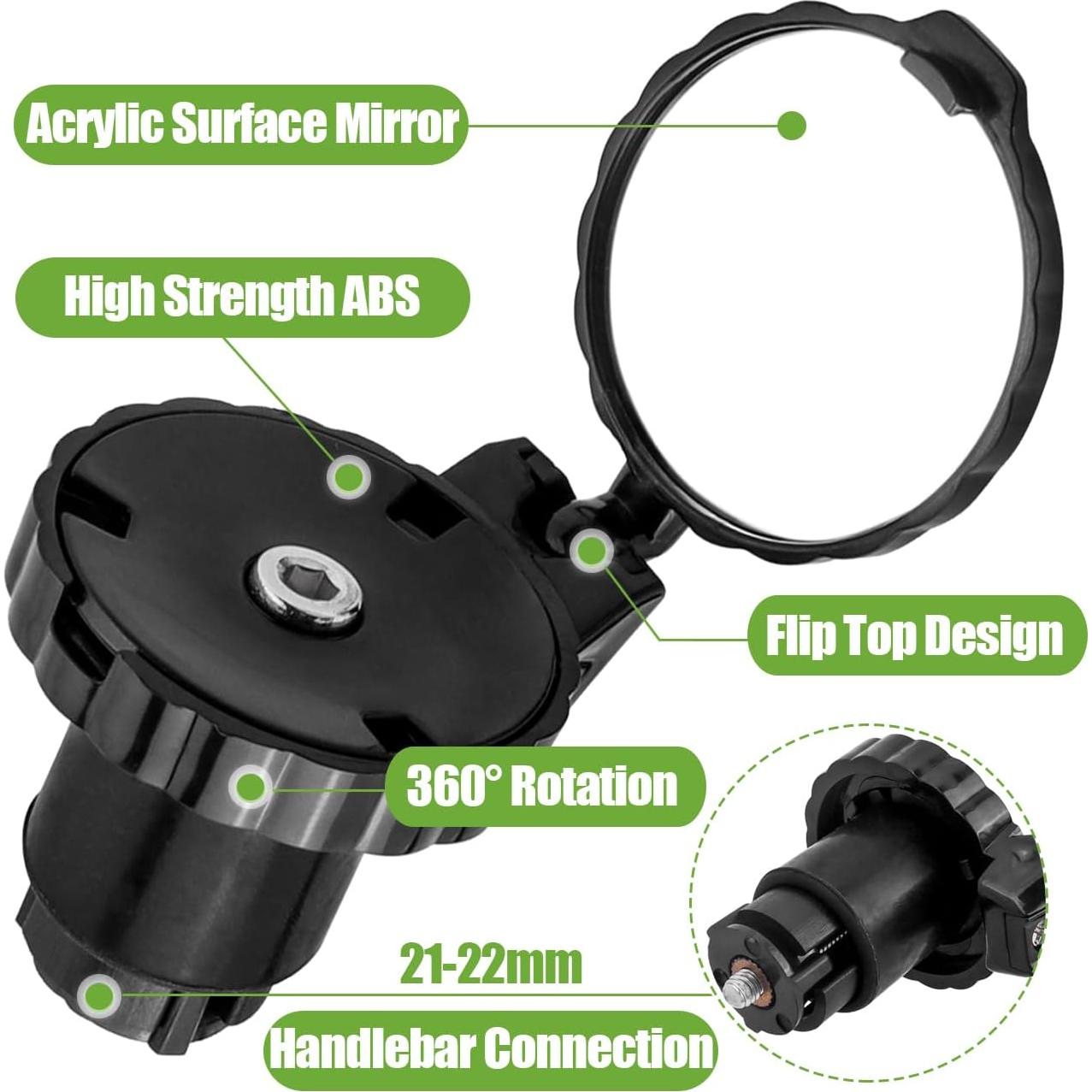 Espejos Retrovisores Plegables Mesee para Manillar de Bicicleta