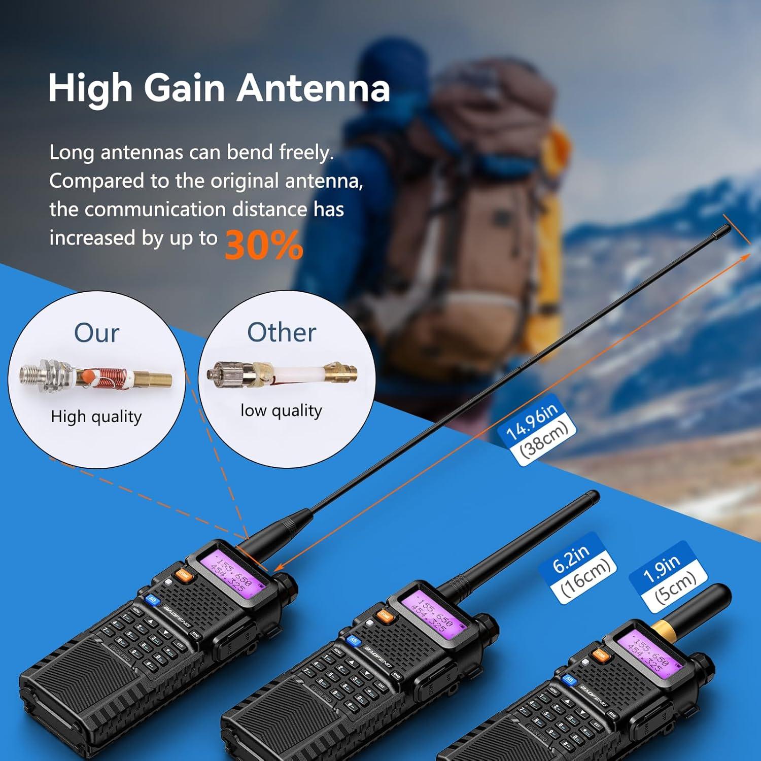 Walkie Talkie Baofeng UV-5R Pro 8W VHF UHF 3800mAh