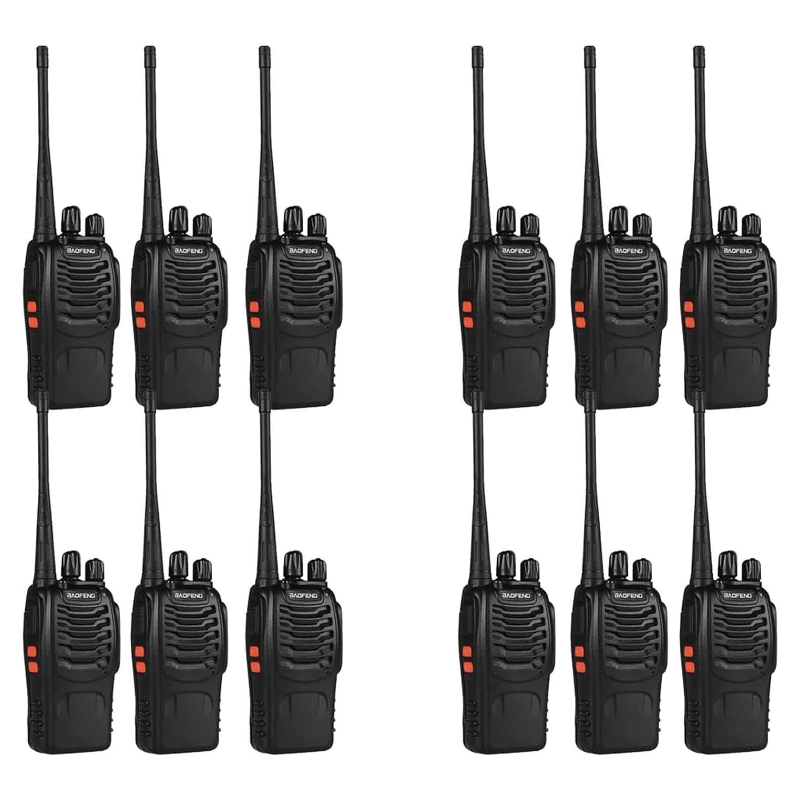 Paquete de 12 Walkie Talkies Baofeng BF-888S Recargables