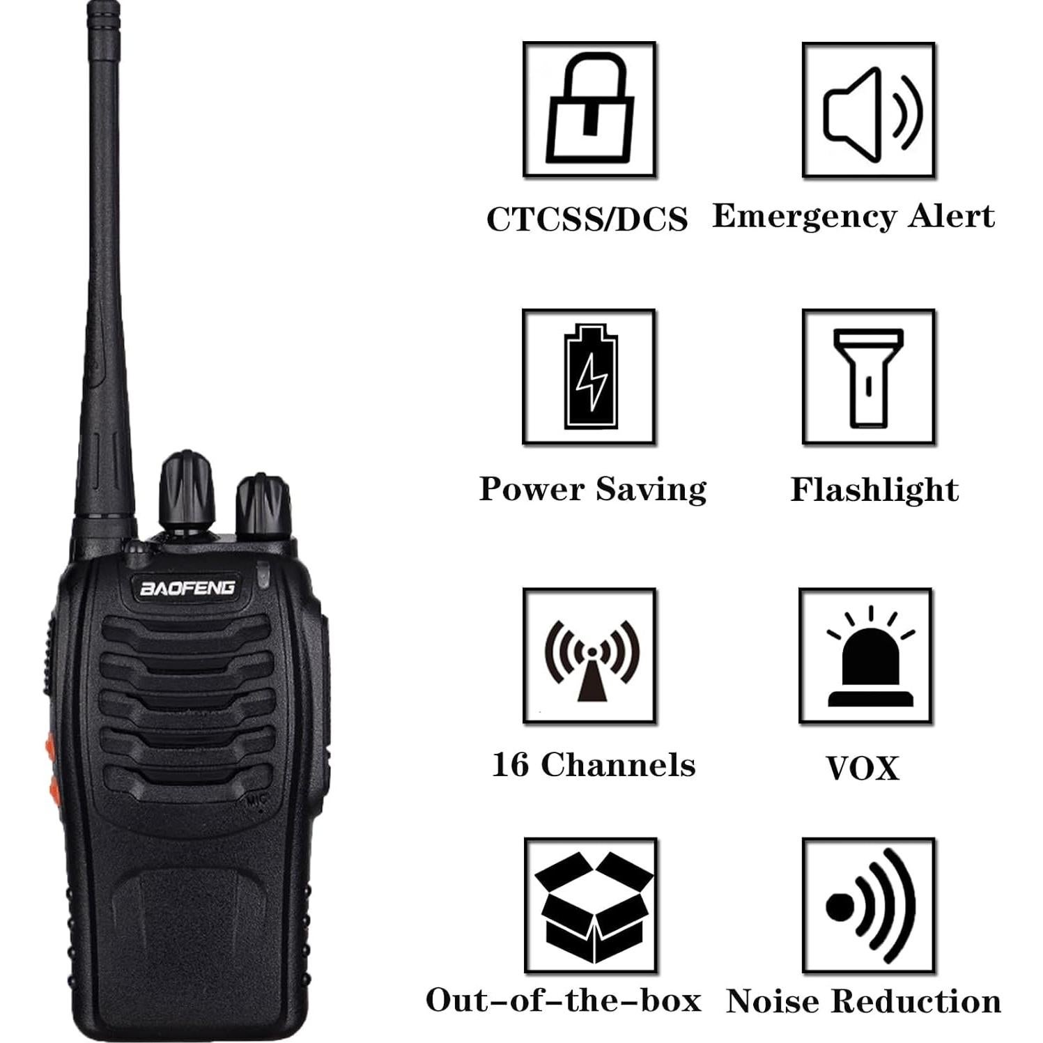 Paquete de 12 Walkie Talkies Baofeng BF-888S Recargables