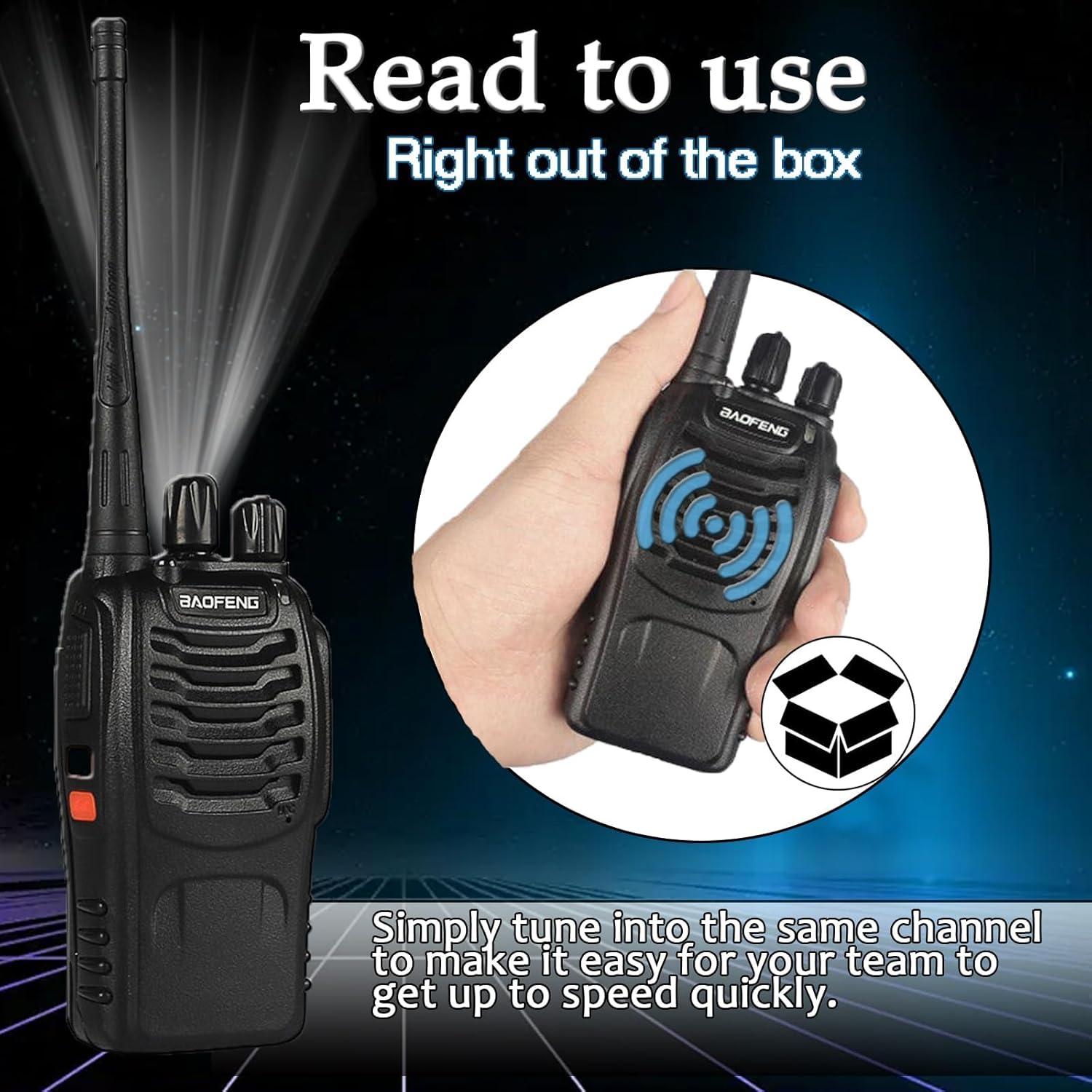 Paquete de 12 Walkie Talkies Baofeng BF-888S Recargables