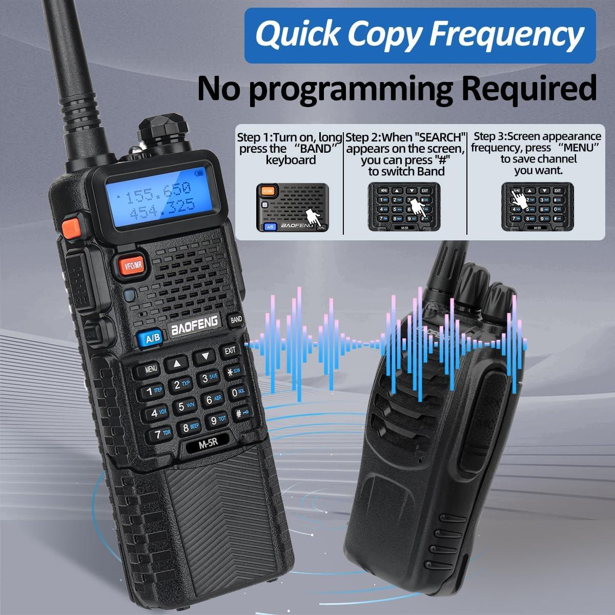 Radio de Mano BAOFENG M-5R 8W Recargable 3800mAh VHF/UHF