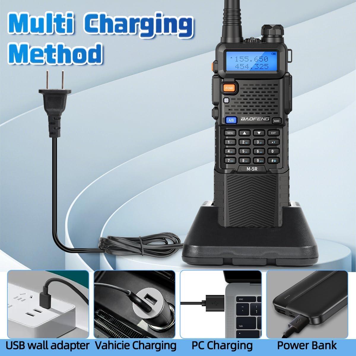 Radio de Mano BAOFENG M-5R 8W Recargable 3800mAh VHF/UHF