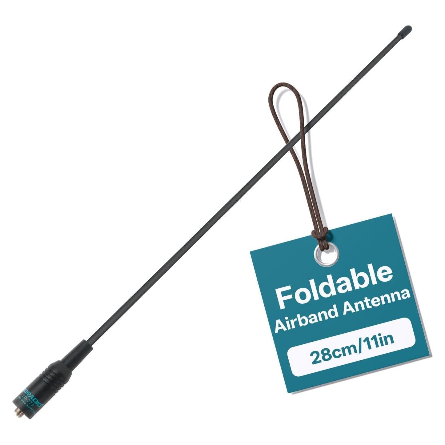 Antena Banda Aérea TIDRADIO SMA-Femenino 28cm 120/300MHz