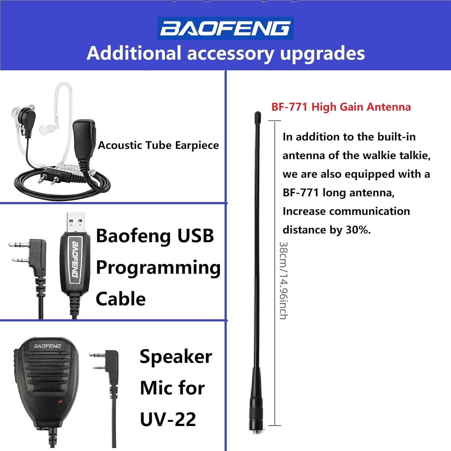 Walkie Talkie BAOFENG UV-22 Radio Bidireccional Carga Tipo-C