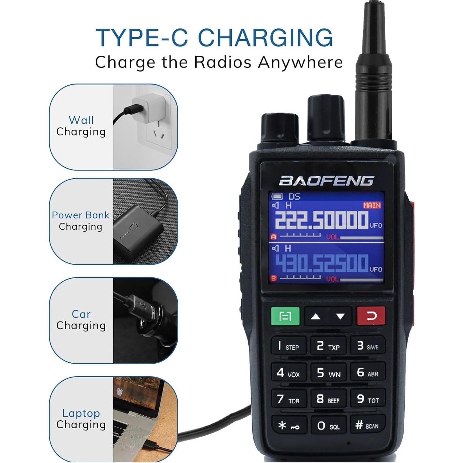 Walkie Talkie BAOFENG UV-22 Radio Bidireccional Carga Tipo-C