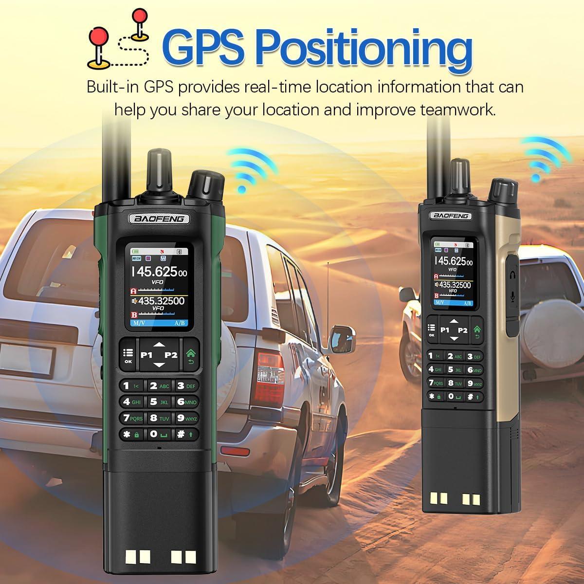 Radio de Ham Baofeng UV-32 Portátil 10W con GPS y Carga USB-C