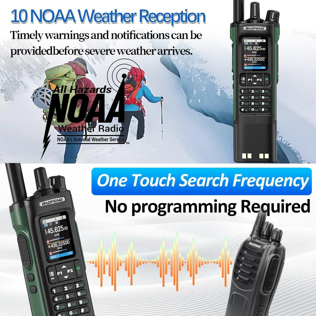 Radio de Ham Baofeng UV-32 Portátil 10W con GPS y Carga USB-C