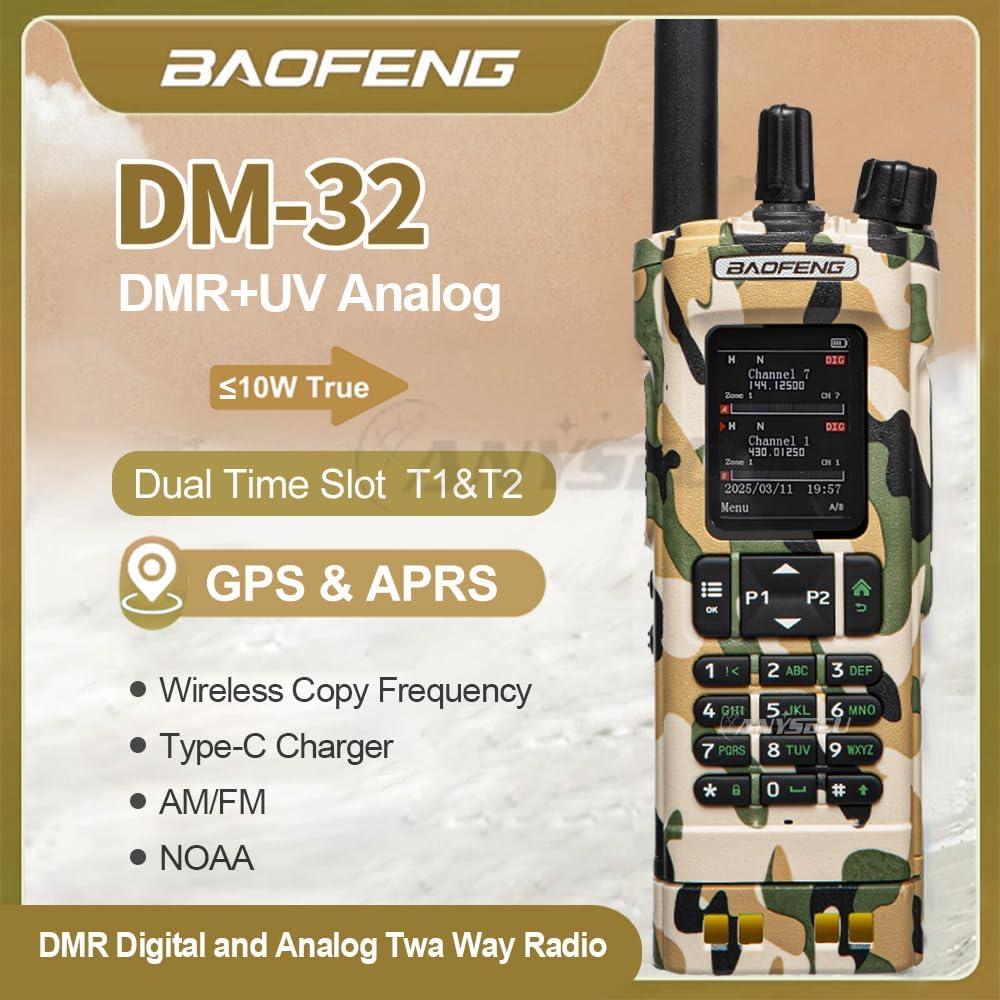 Walkie Talkie Digital BAOFENG DM32 GPS UHF VHF 10W