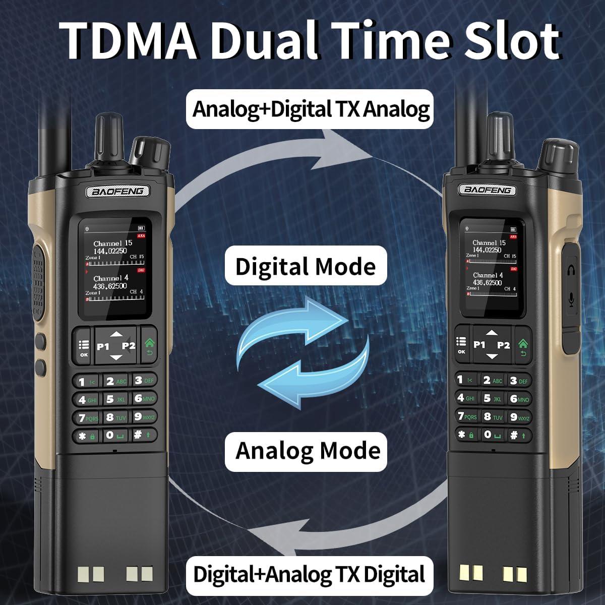 Radio DMR Portátil Baofeng DM-32UV con GPS y Batería 3800mAh