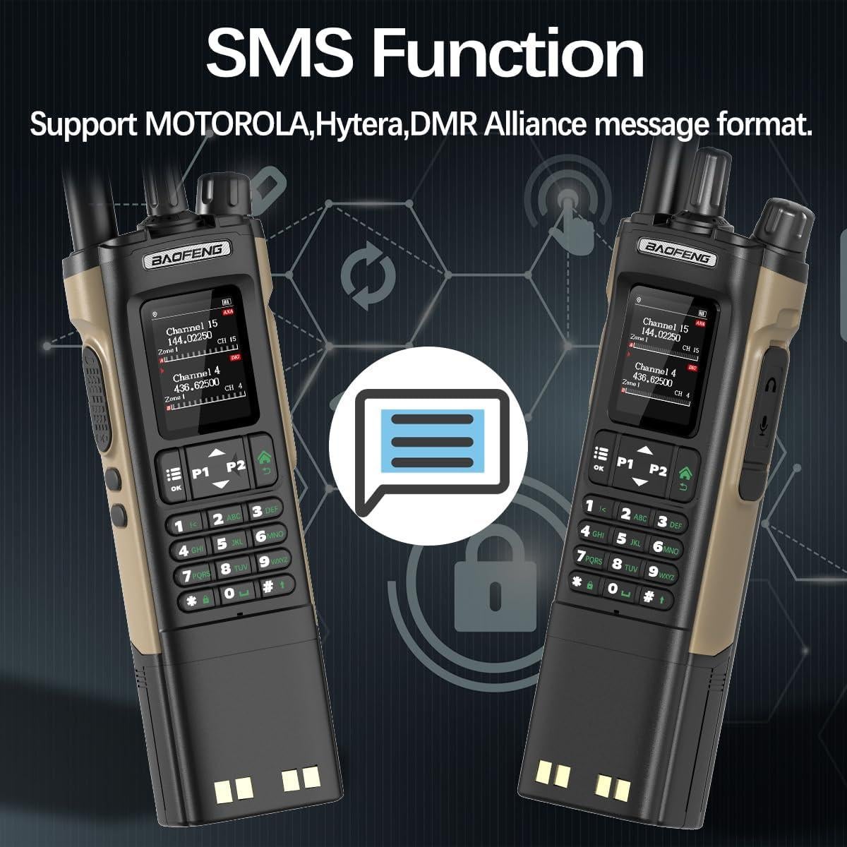 Radio DMR Portátil Baofeng DM-32UV con GPS y Batería 3800mAh