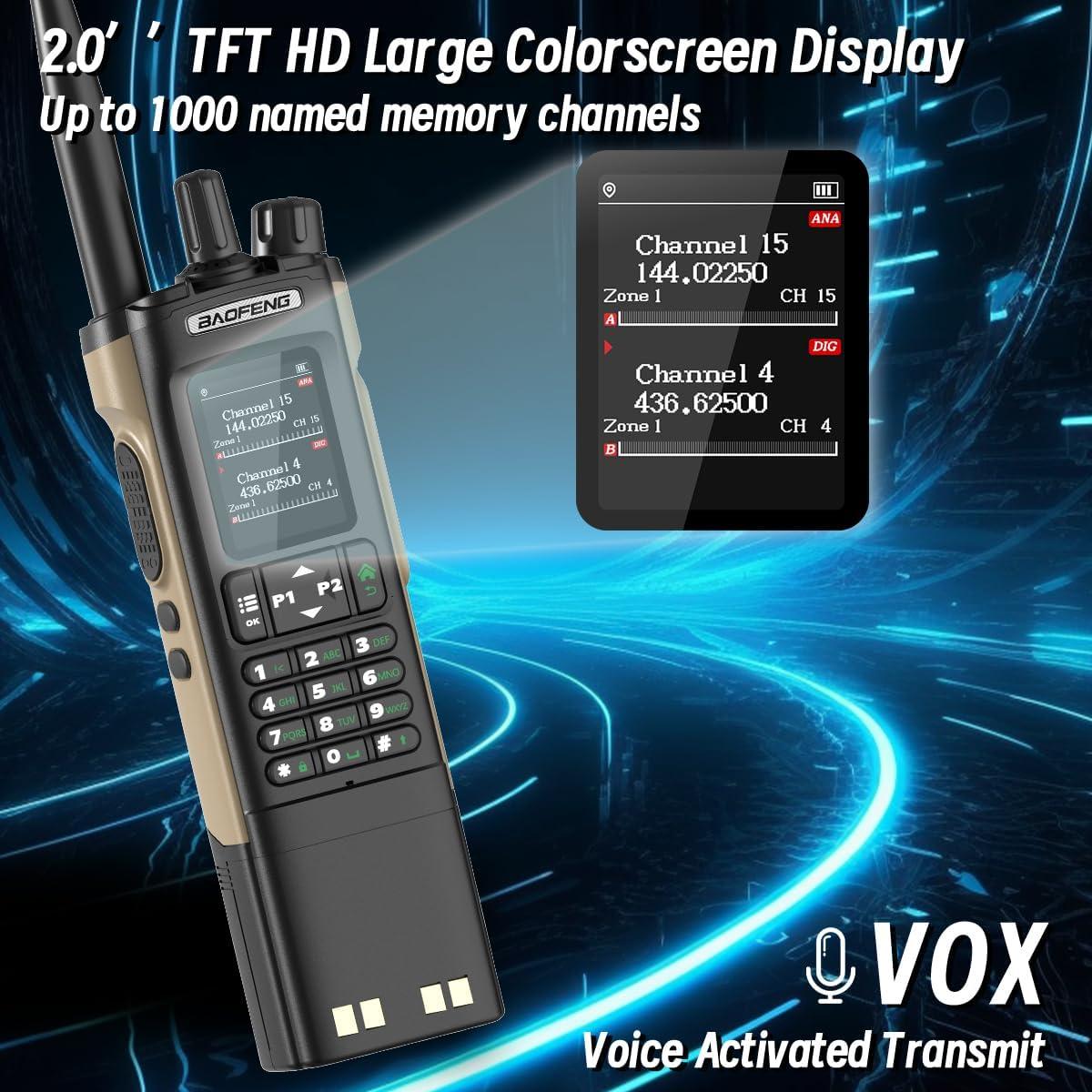 Radio DMR Portátil Baofeng DM-32UV con GPS y Batería 3800mAh