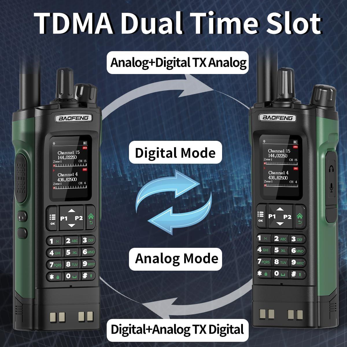 Radio DMR Portátil Baofeng DM-32UV con GPS y Batería 2500mAh